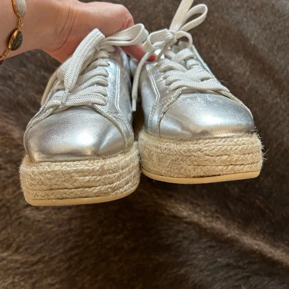 Italian designer Platform Espadrille Sneakers - Picture 4 of 6